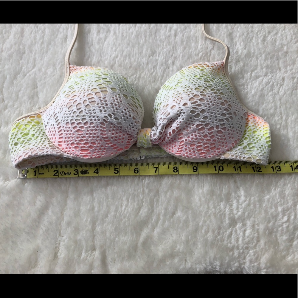 Victoria’s Secret PINK | Halter Push-up Rainbow Bikini Top - Picture 6 of 10